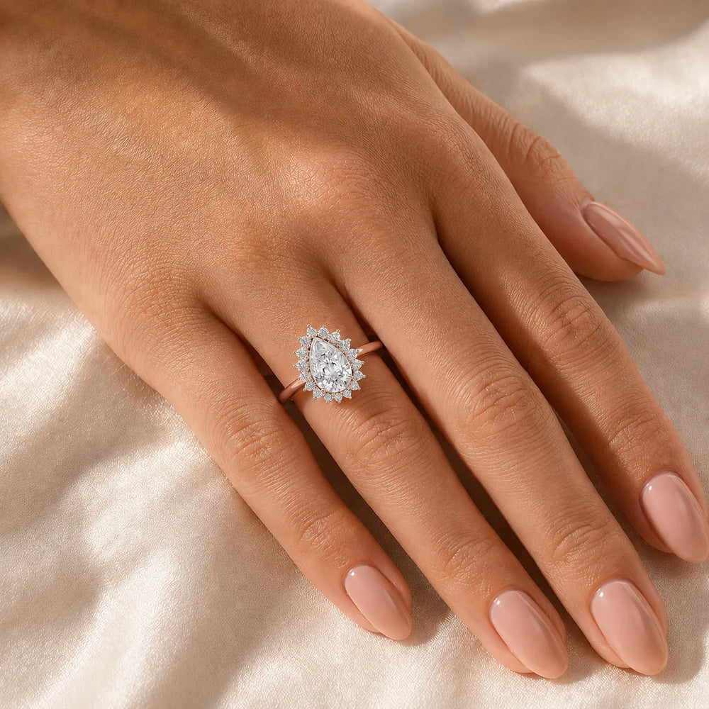 Divine Sparkle  Halo Setting Wedding Ring