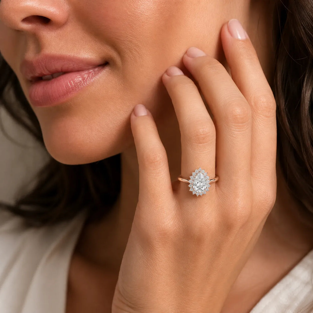 Divine Sparkle  Halo Setting Wedding Ring