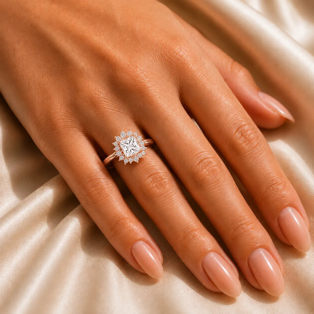 Divine Sparkle  Halo Setting Wedding Ring
