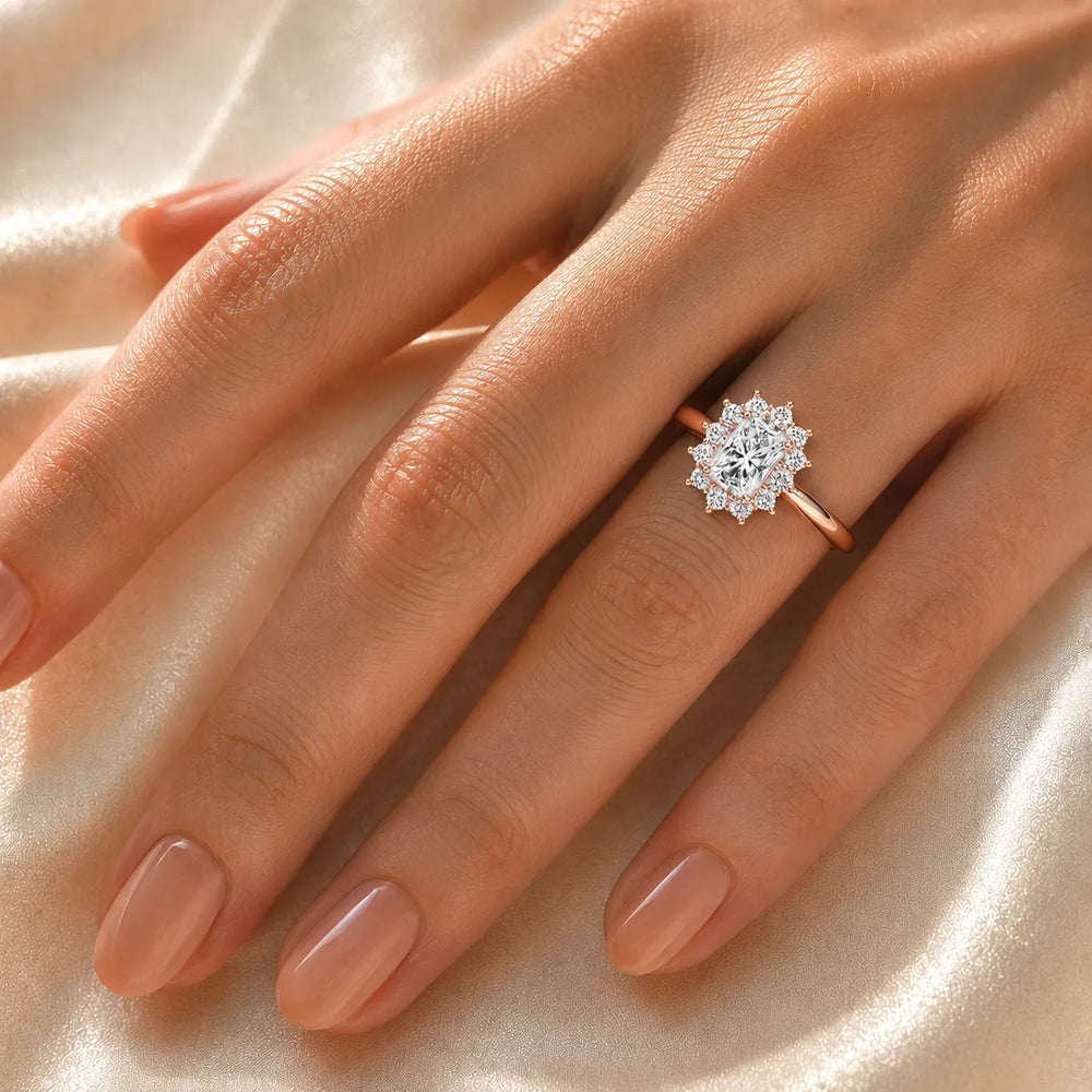 Divine Sparkle  Halo Setting Wedding Ring