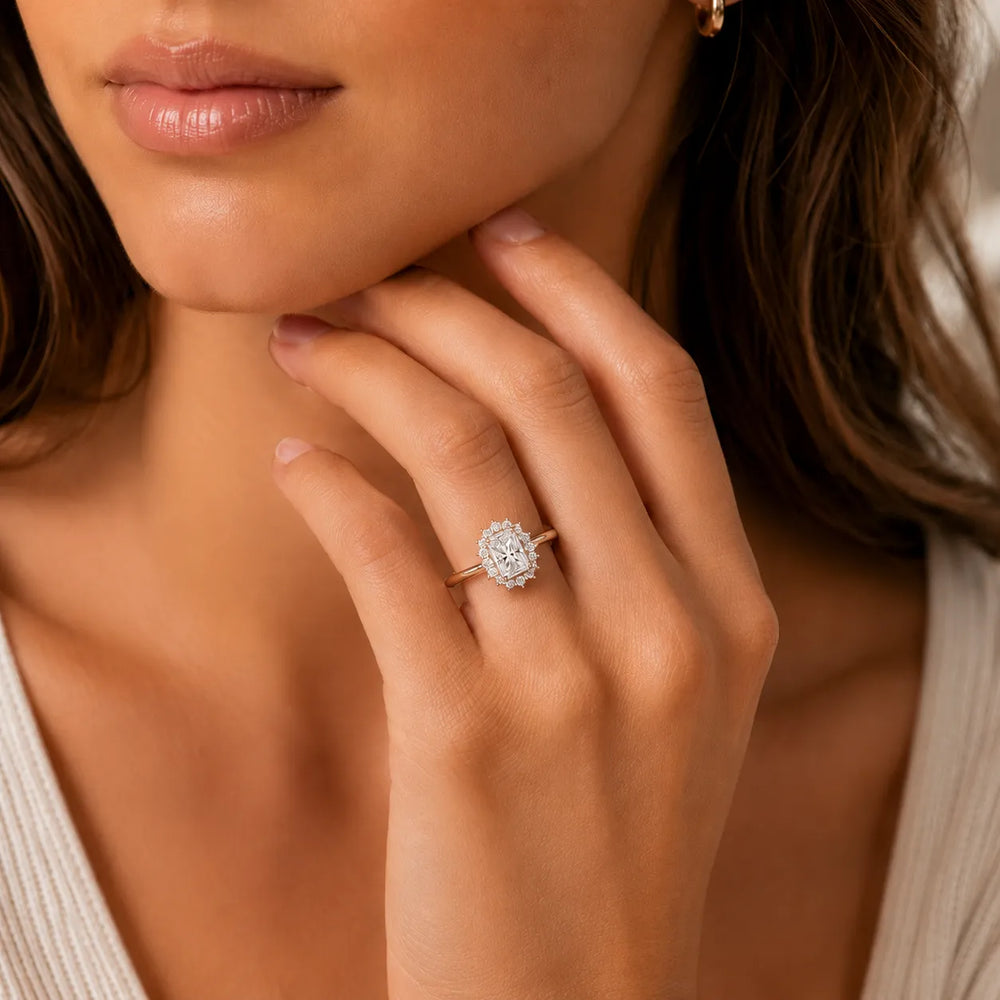 Divine Sparkle  Halo Setting Wedding Ring