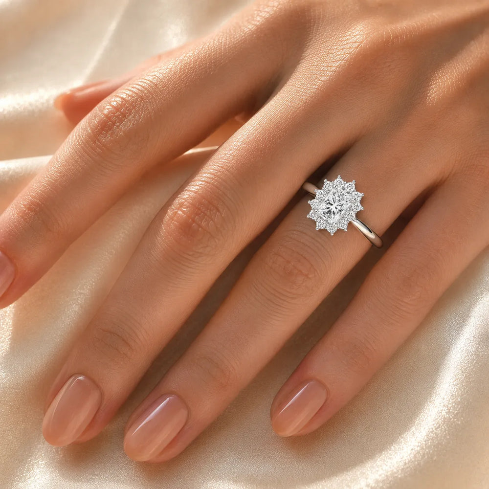 Divine Sparkle  Halo Setting Wedding Ring