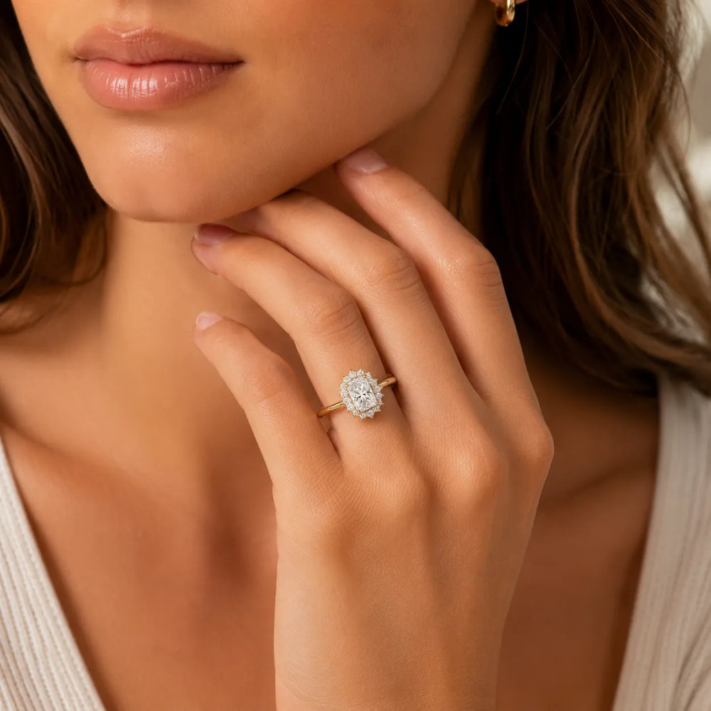 Divine Sparkle  Halo Setting Wedding Ring