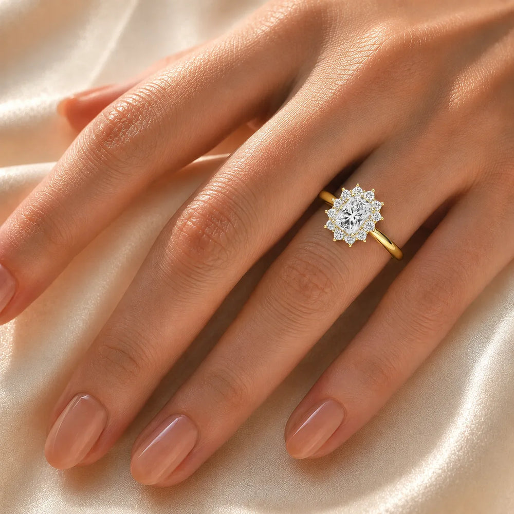 Divine Sparkle  Halo Setting Wedding Ring