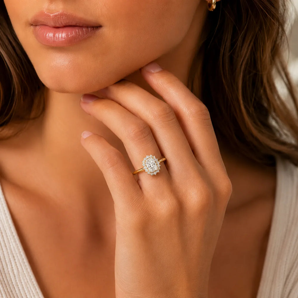 Divine Sparkle  Halo Setting Wedding Ring