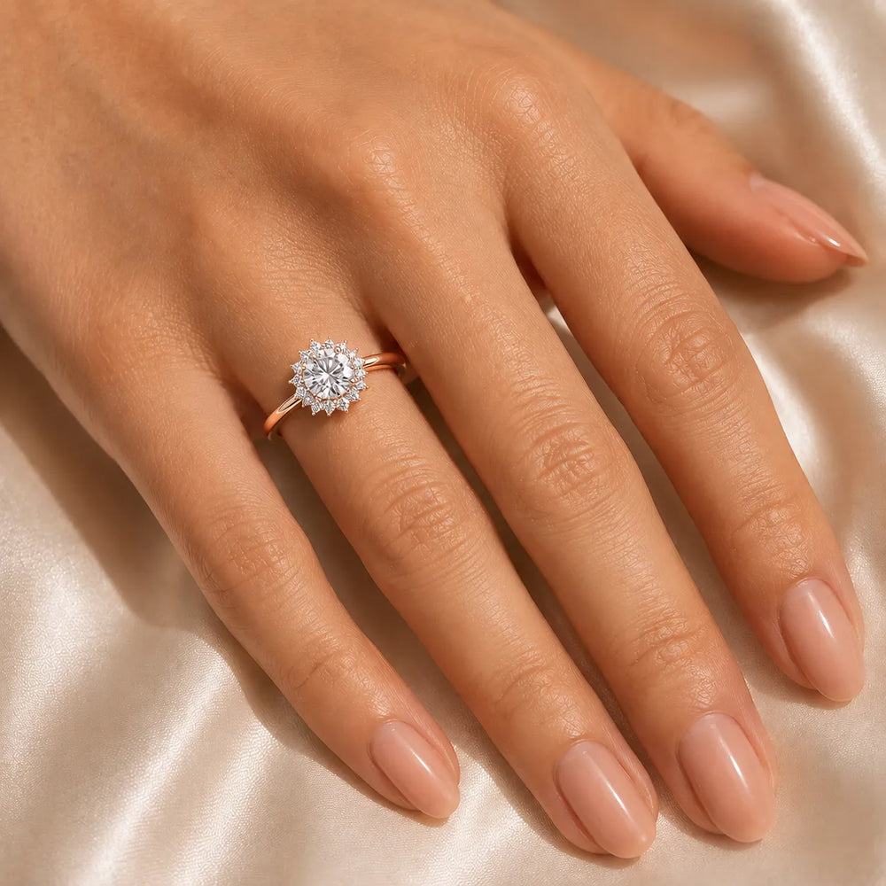 Divine Sparkle  Halo Setting Wedding Ring