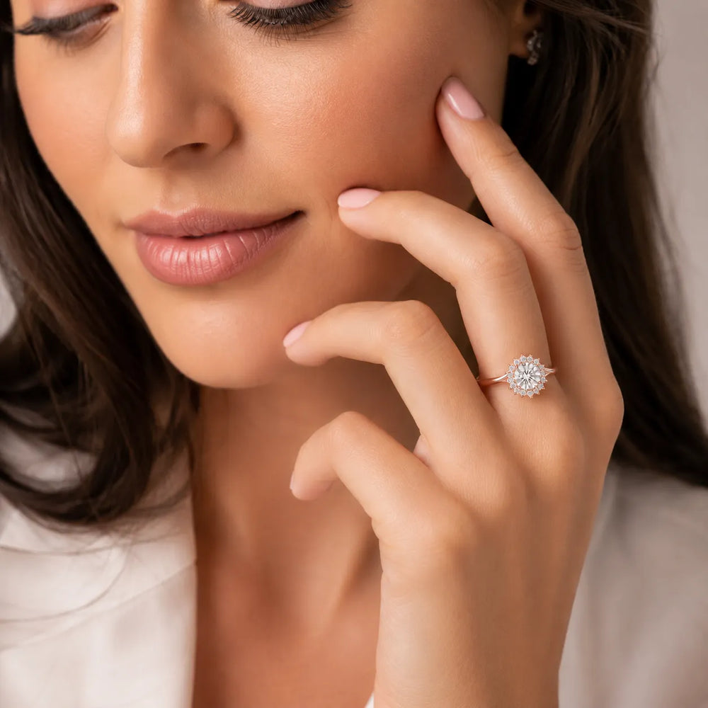 Divine Sparkle  Halo Setting Wedding Ring