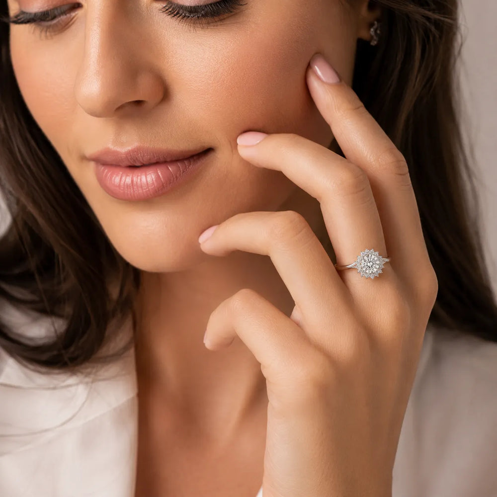 Divine Sparkle  Halo Setting Wedding Ring