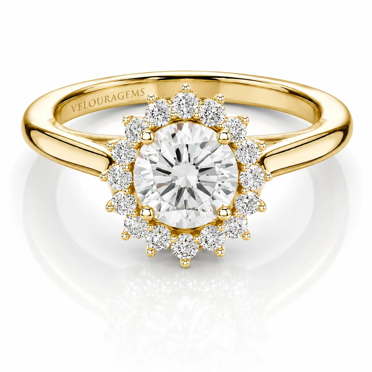 Divine Sparkle  Halo Setting Wedding Ring