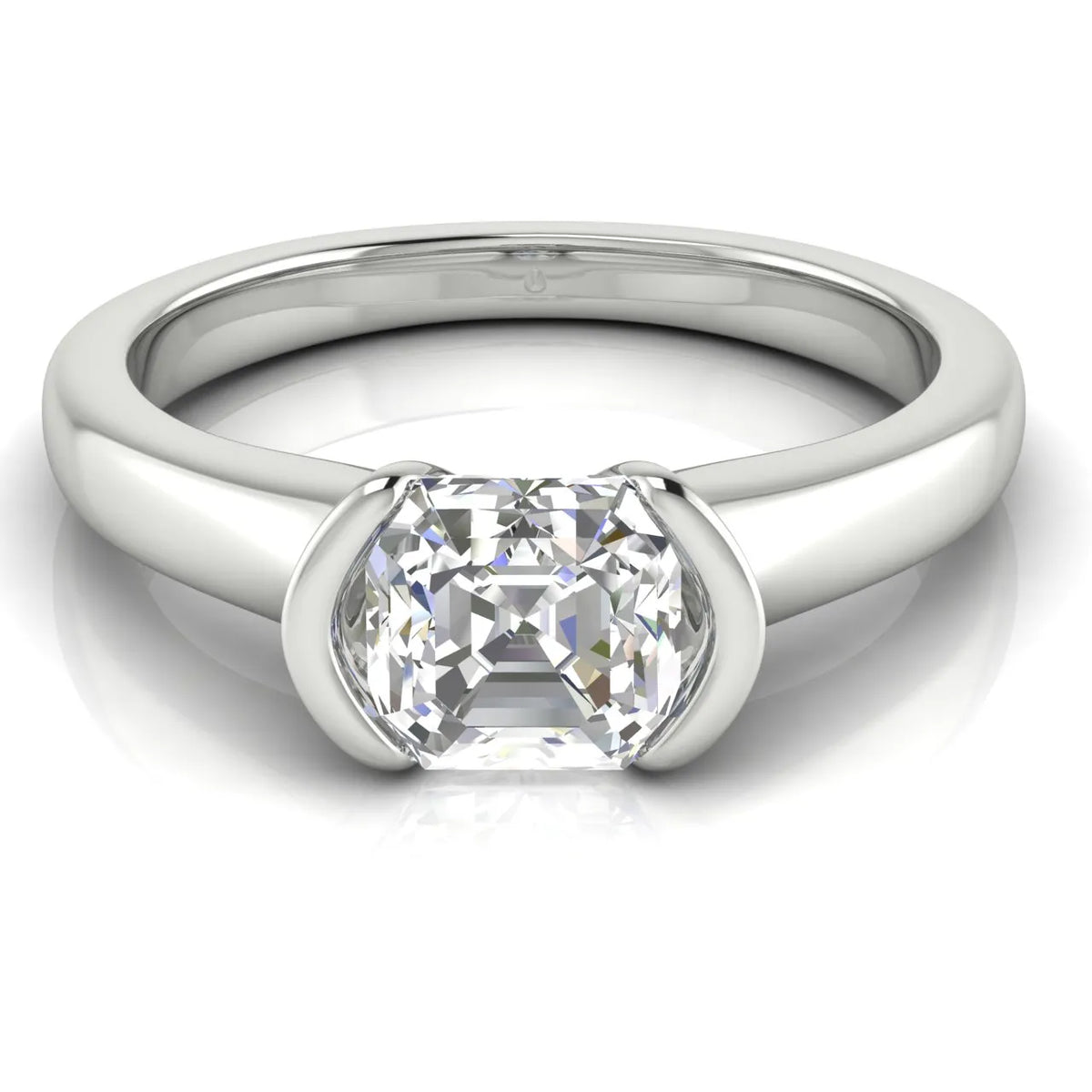 Modern Bezel-Inspired Solitaire Ring