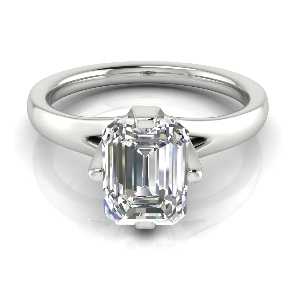 Contemporary Solitaire Engagement Ring