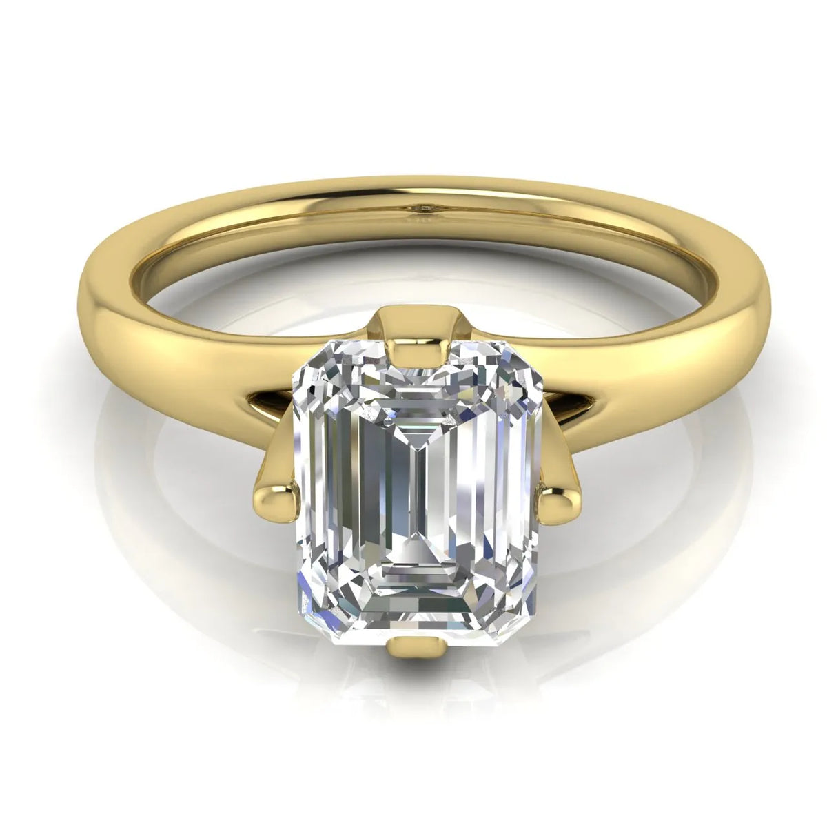 Contemporary Solitaire Engagement Ring