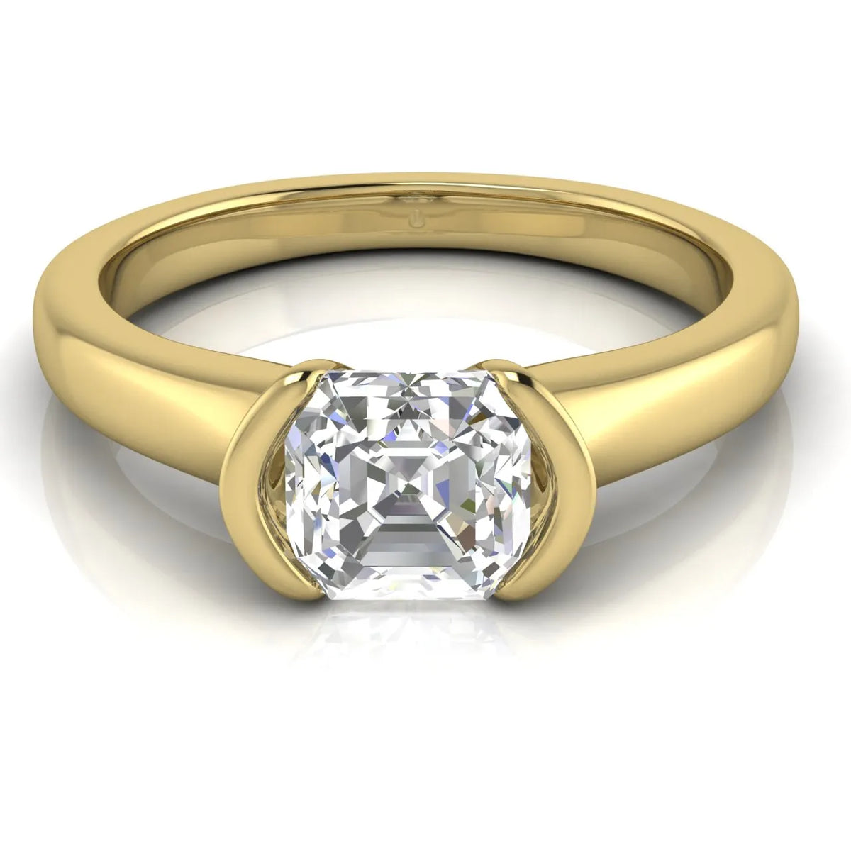 Modern Bezel-Inspired Solitaire Ring