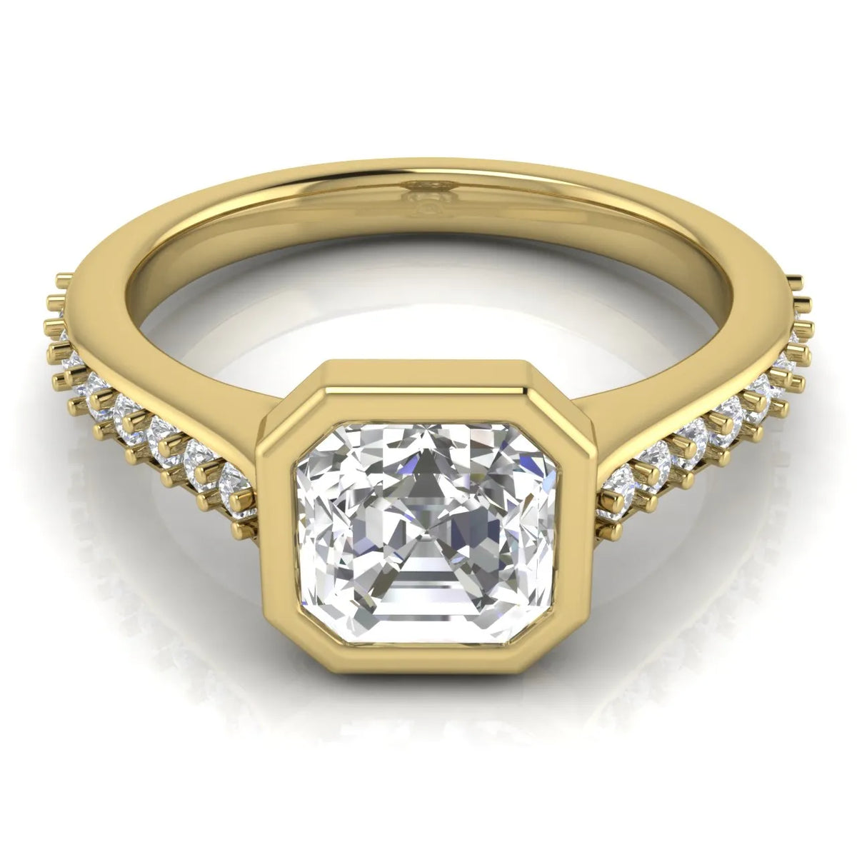 Elegant Bezel-Set Accent Ring