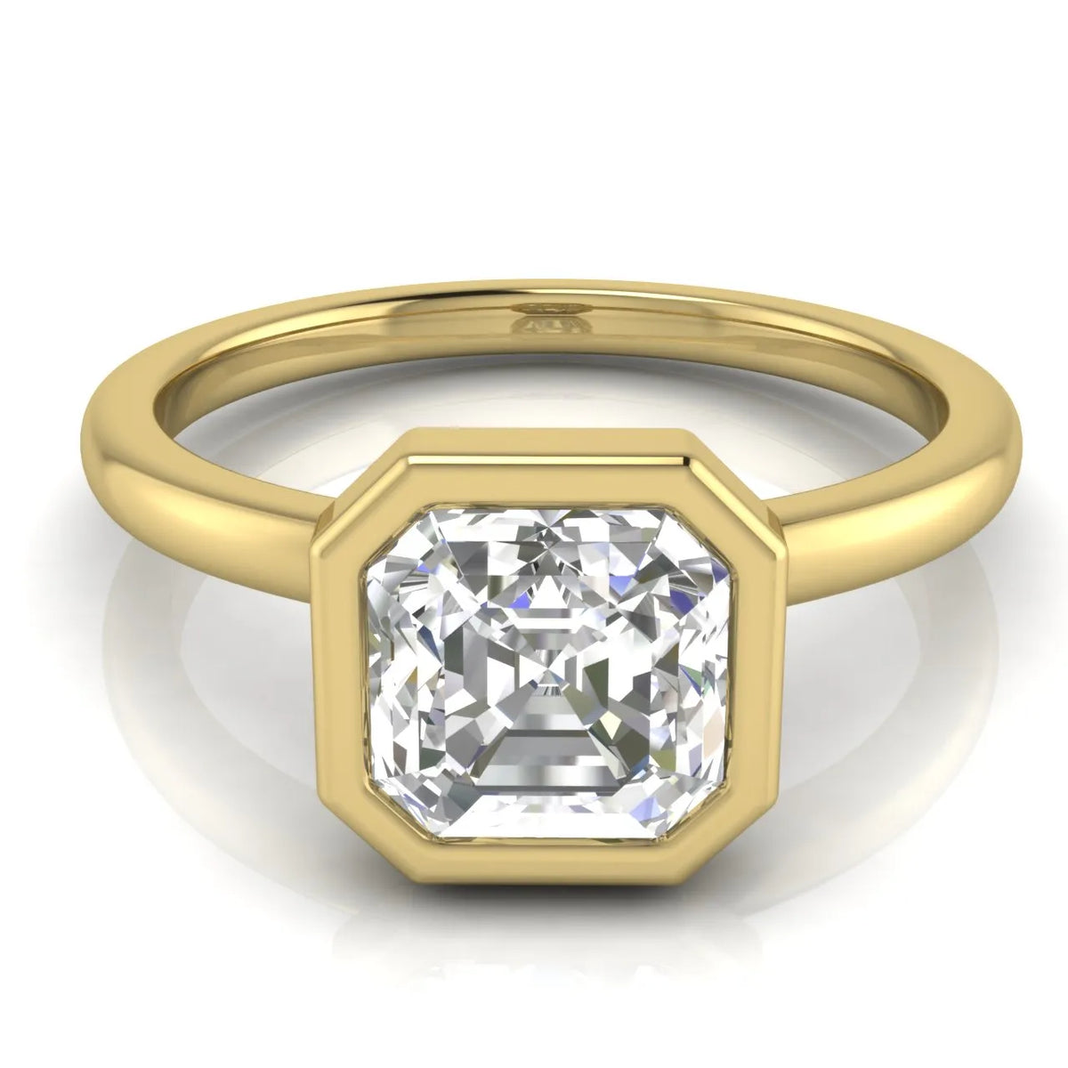 Modern Bezel-Set Solitaire Ring