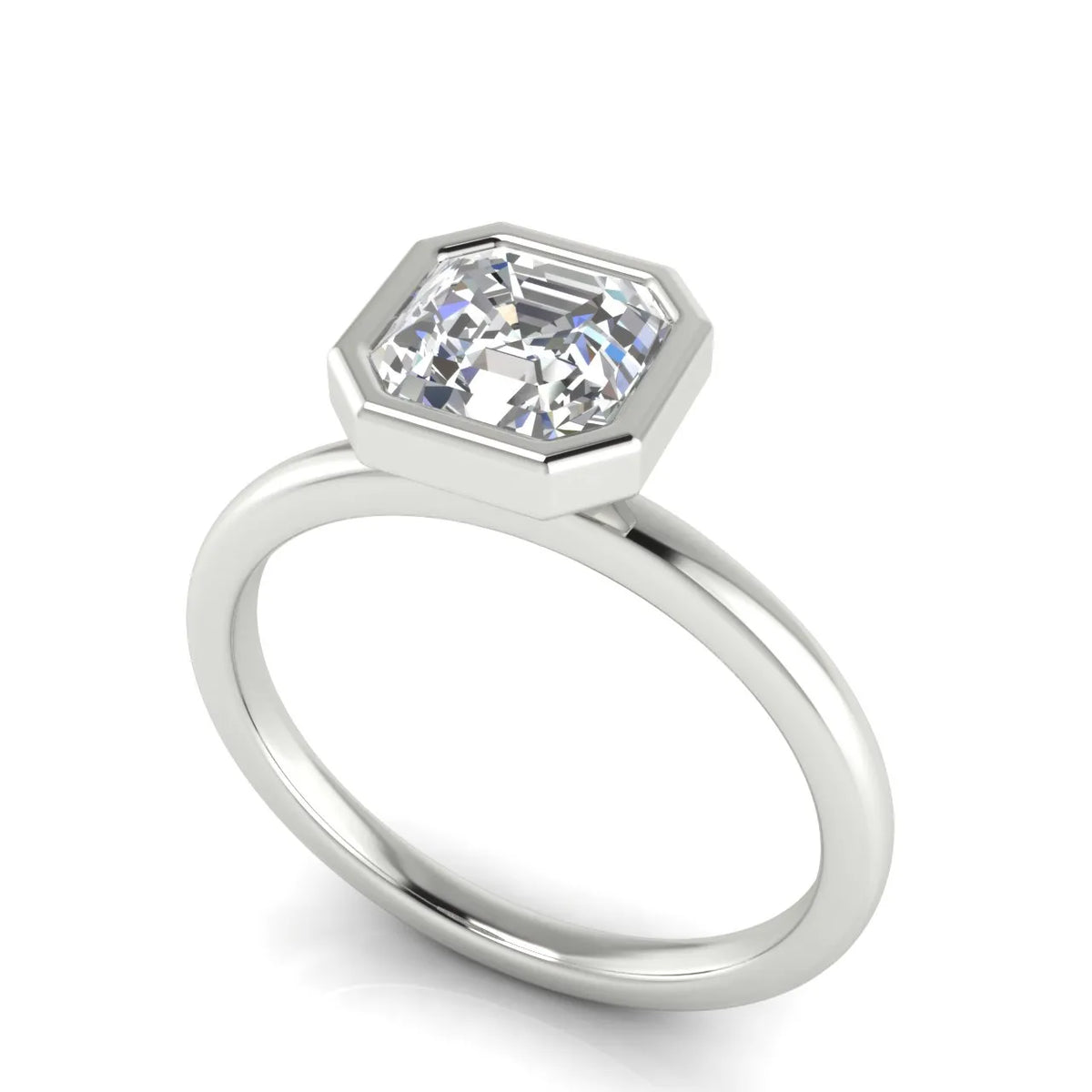 Modern Bezel-Set Solitaire Ring