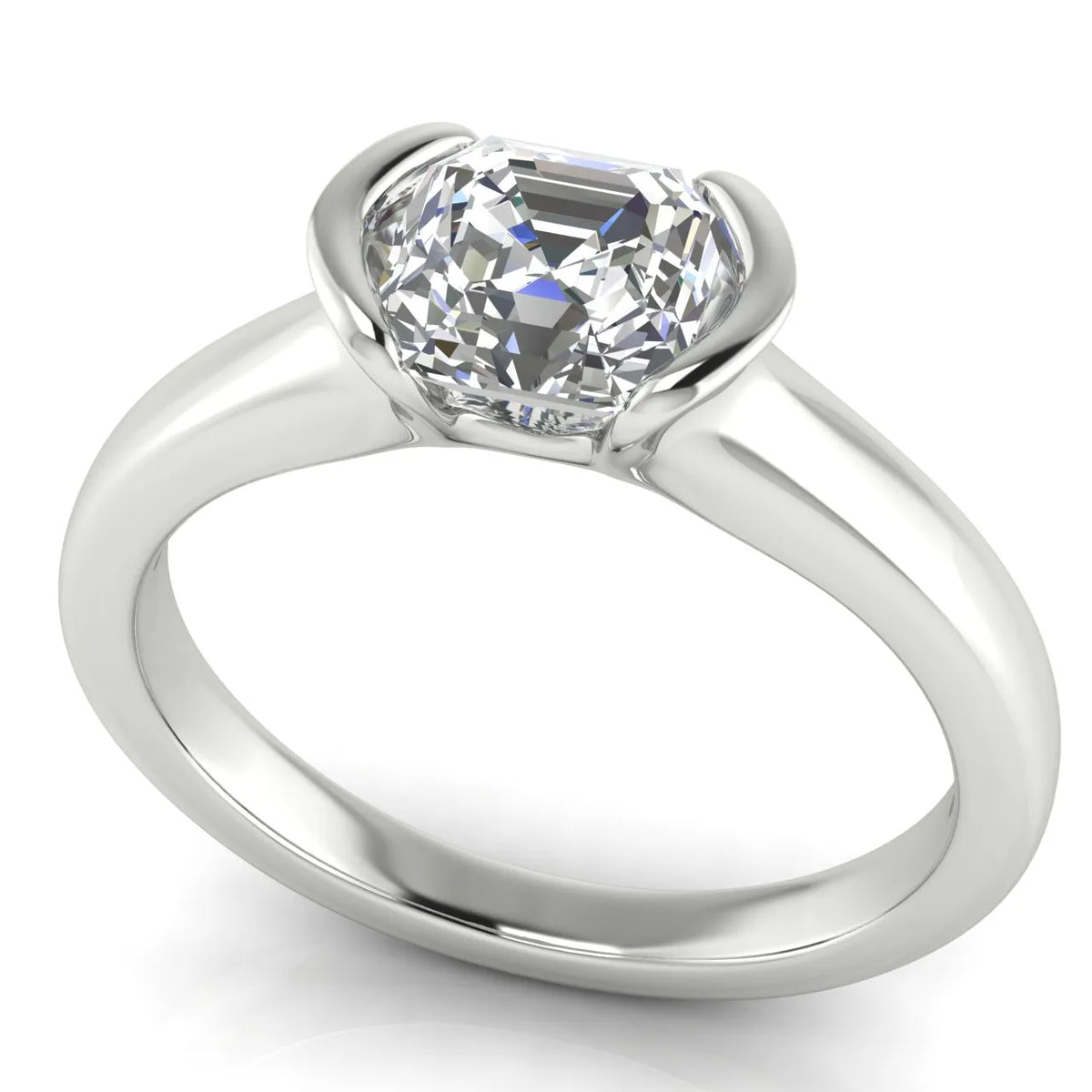 Modern Bezel-Inspired Solitaire Ring