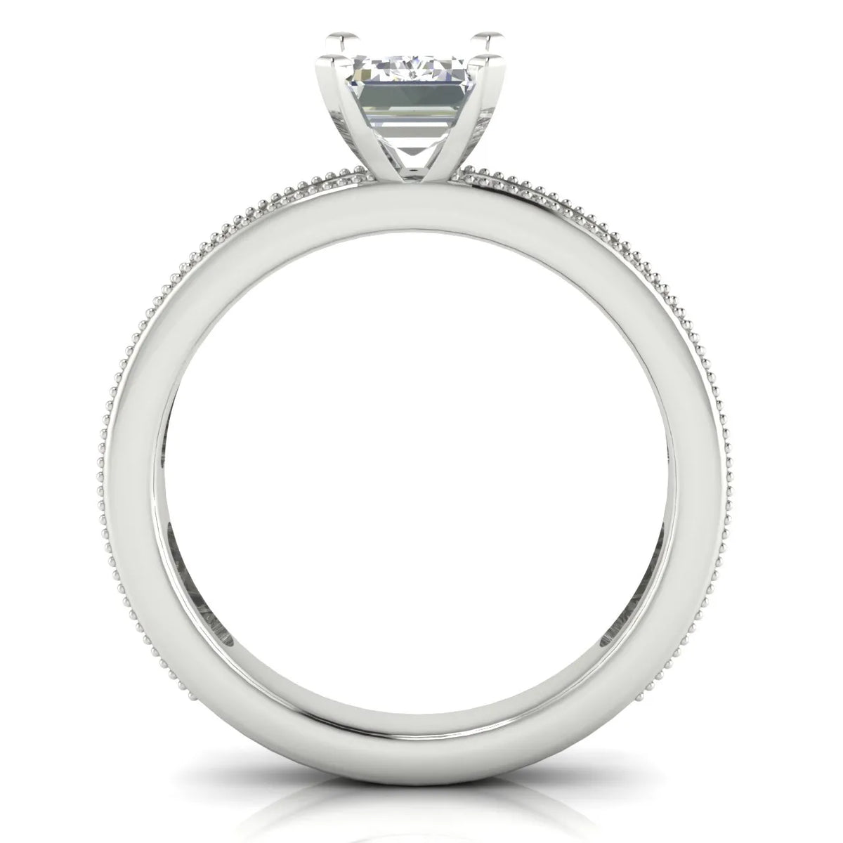 Vintage-Inspired Accent Solitaire Ring