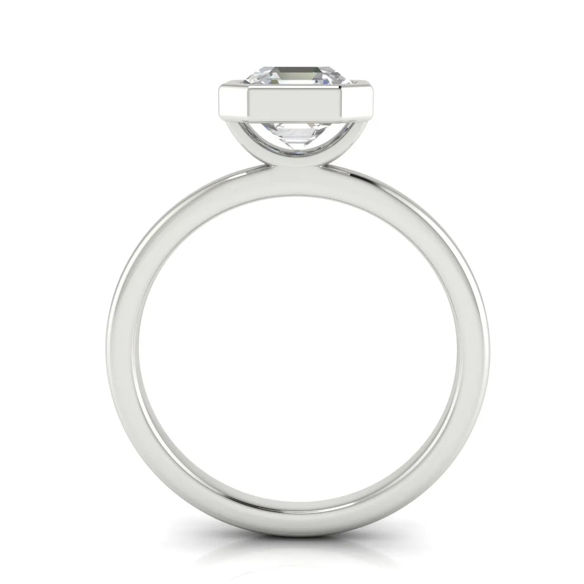 Modern Bezel-Set Solitaire Ring