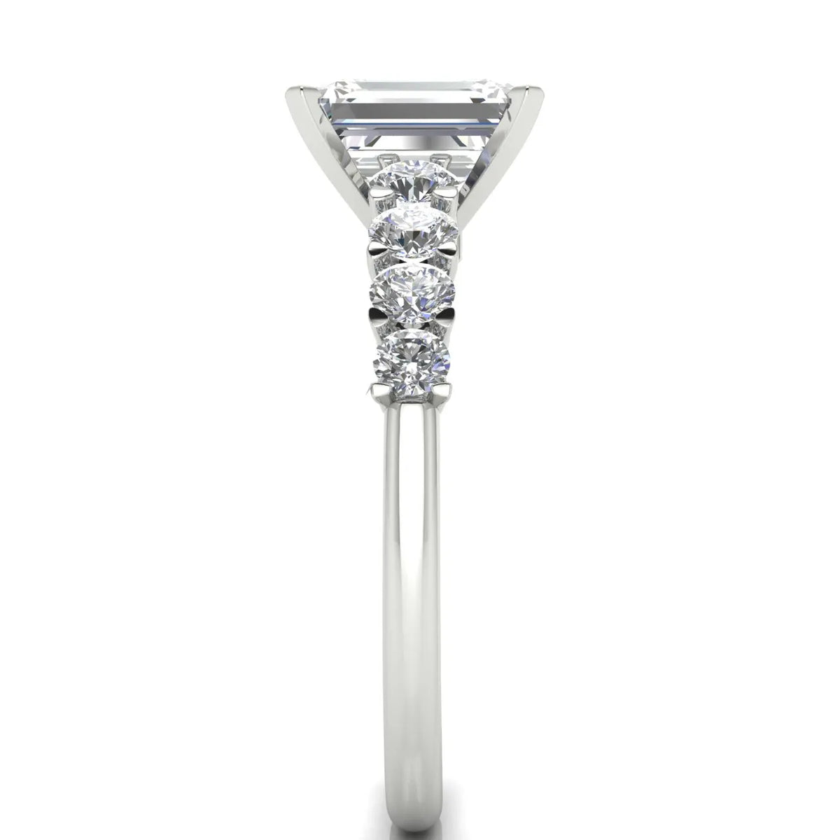 Elegant Solitaire Ring with Accent Stones