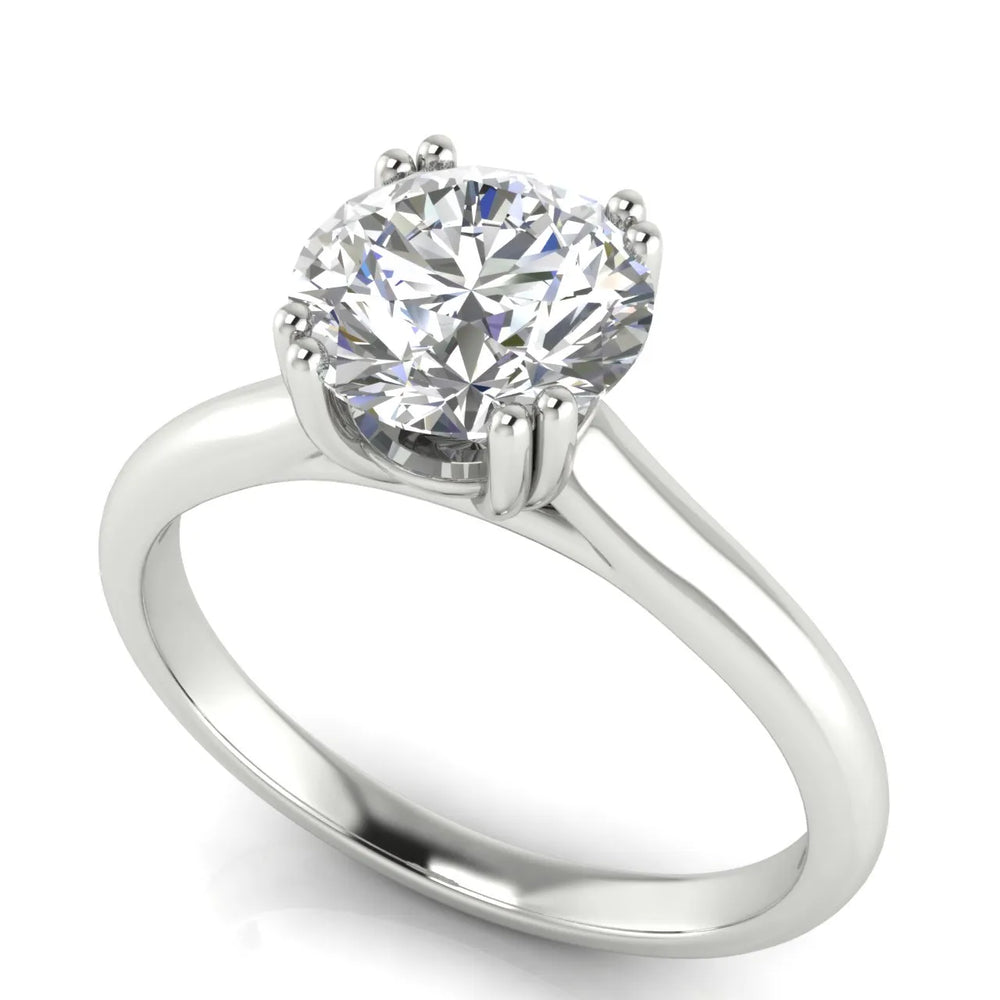 Elegant Solitaire Ring with Refined Prong Setting