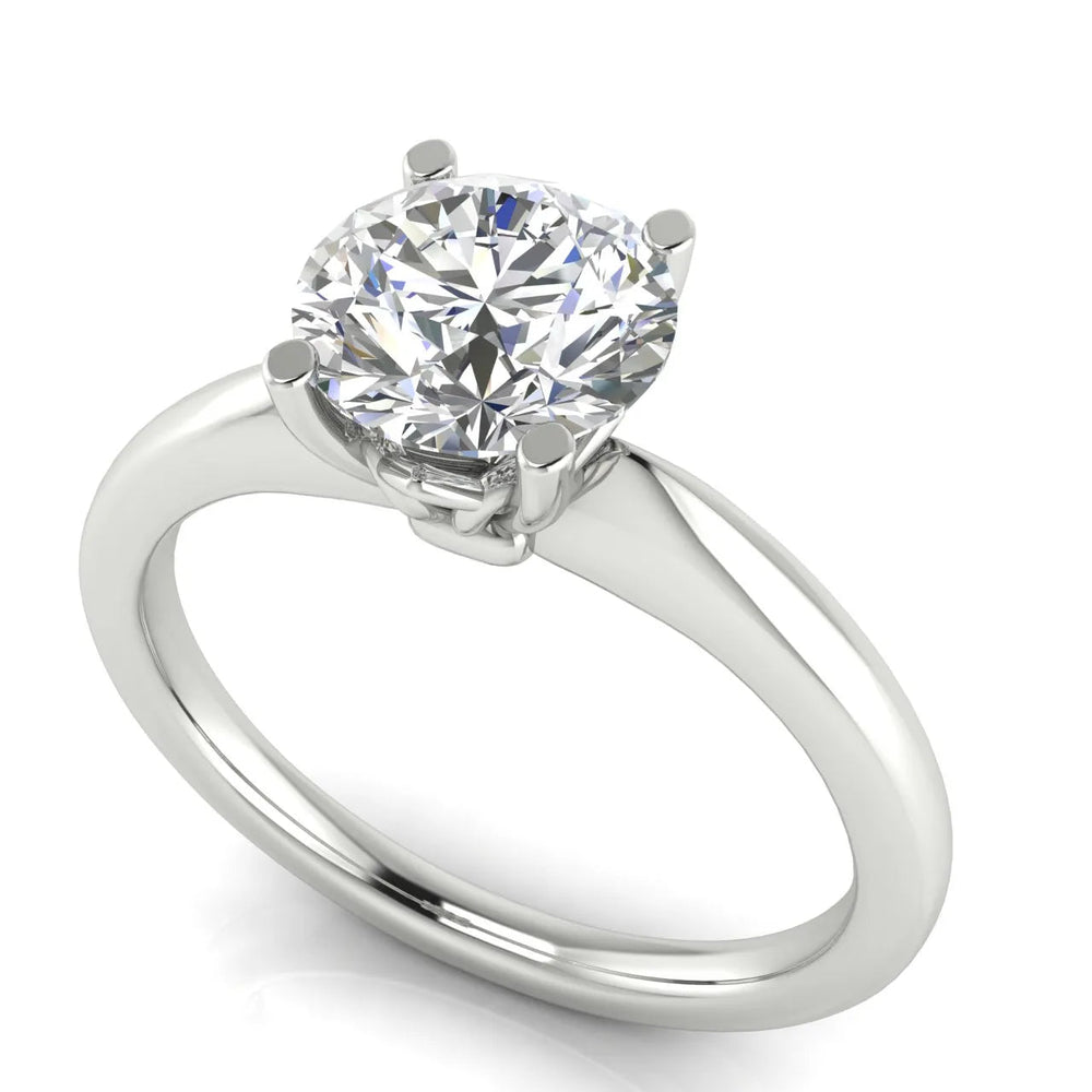 Elegant Solitaire Ring with Timeless Appeal – Round (925 Sterling Silver)
