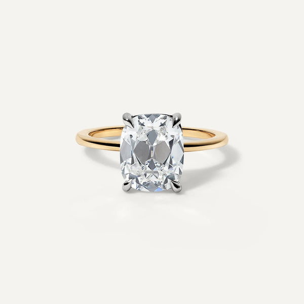 Old Mine Cushion Cut Labgrown Engagement Ring