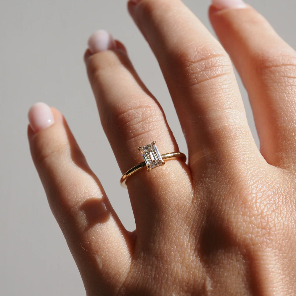 Emerald Cut Labgrown Engagement Ring