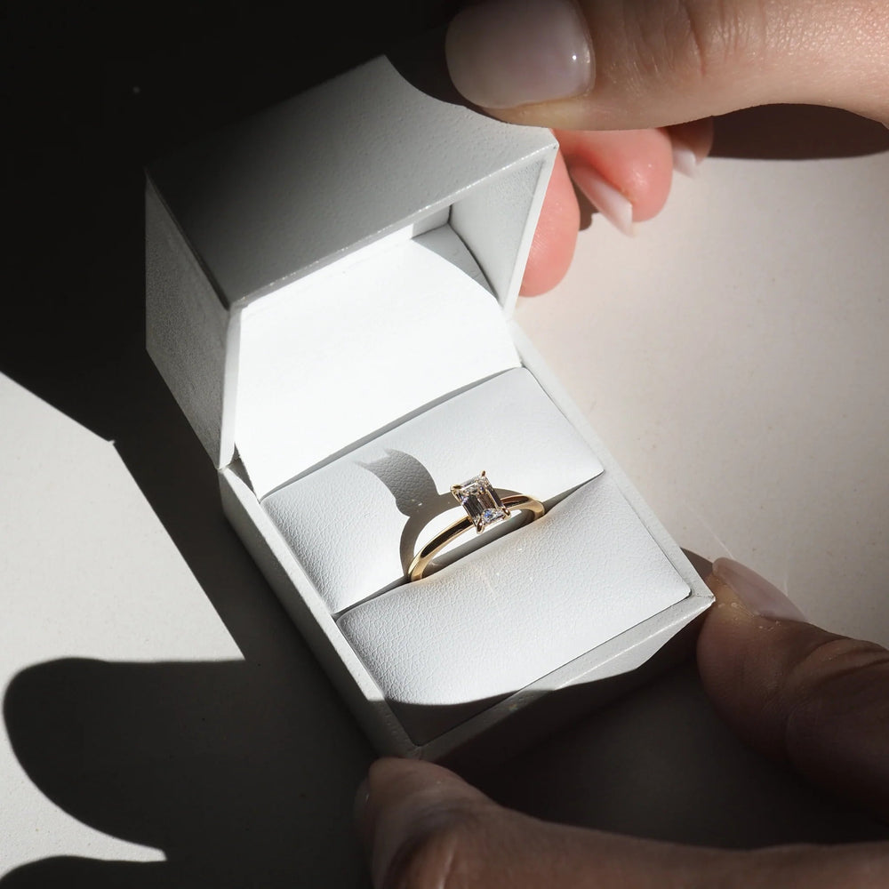 Emerald Cut Labgrown Engagement Ring