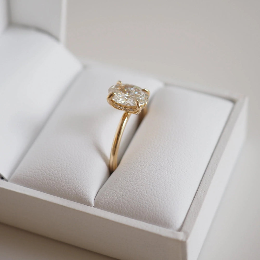Oval Cut Labgrown Engagement Ring, Oval Cut Ring