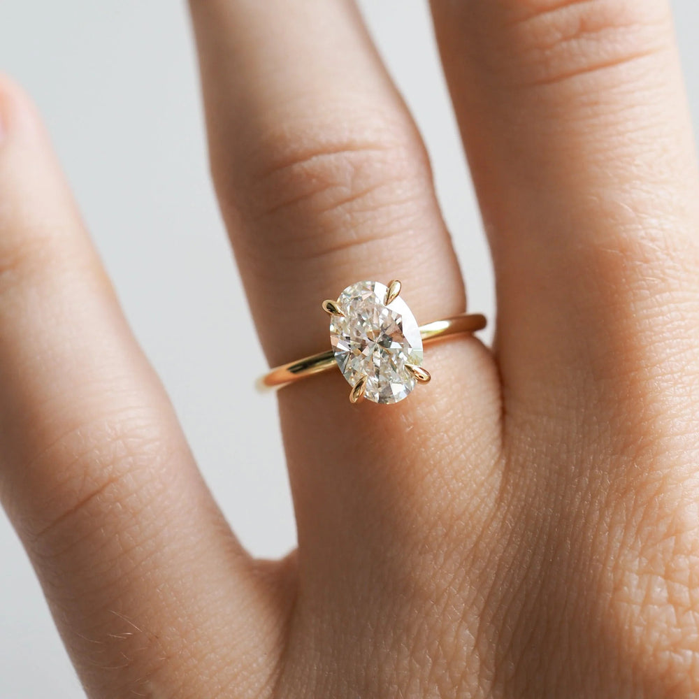 Oval Cut Labgrown Engagement Ring, Oval Cut Ring