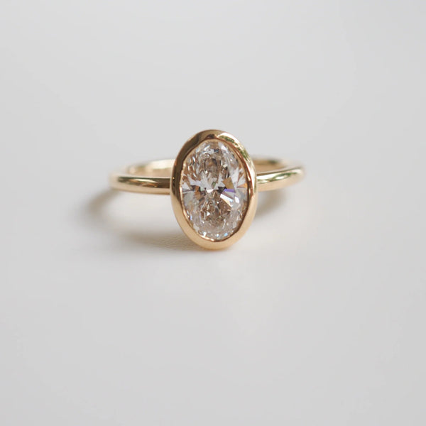 Oval Cut Labgrown Engagement Ring, Oval Cut Ring
