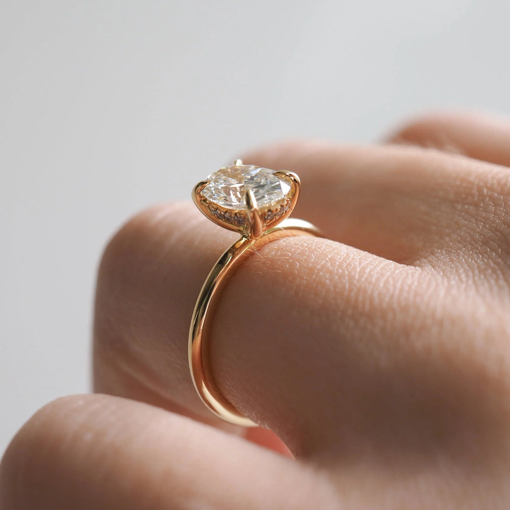 Oval Cut Labgrown Engagement Ring, Oval Cut Ring
