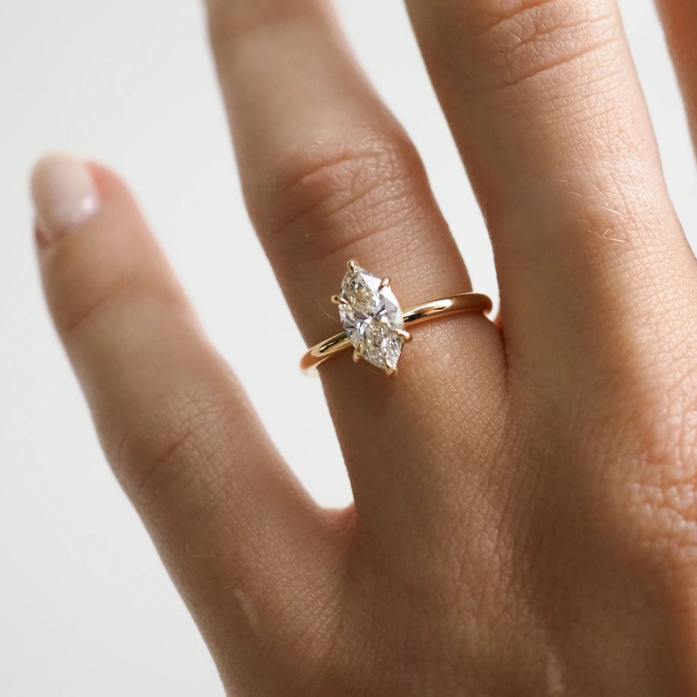 Marquise Cut Labgrown Engagement Ring