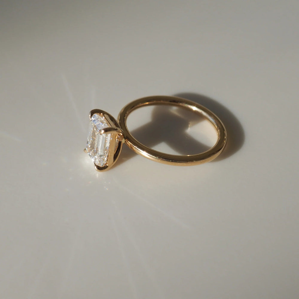 Emerald Cut Labgrown Engagement Ring,