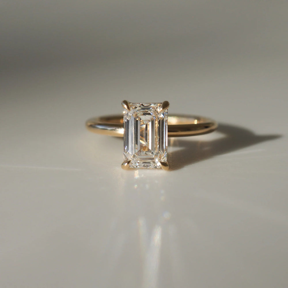 Emerald Cut Labgrown Engagement Ring,