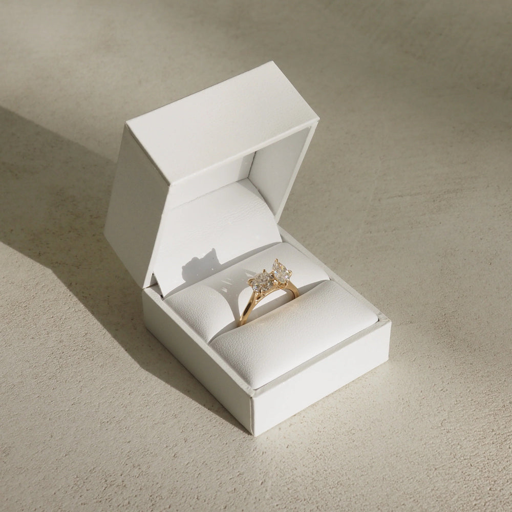 Toi Et Moi Round & Marquise Cut Labgrown Engagement Ring