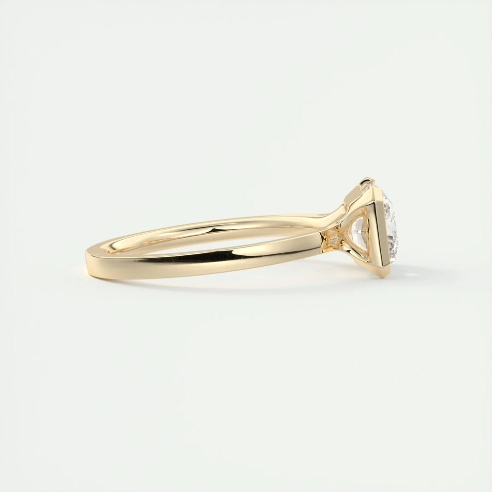 Bezel Set Radiant Cut Labgrown Engagement Ring