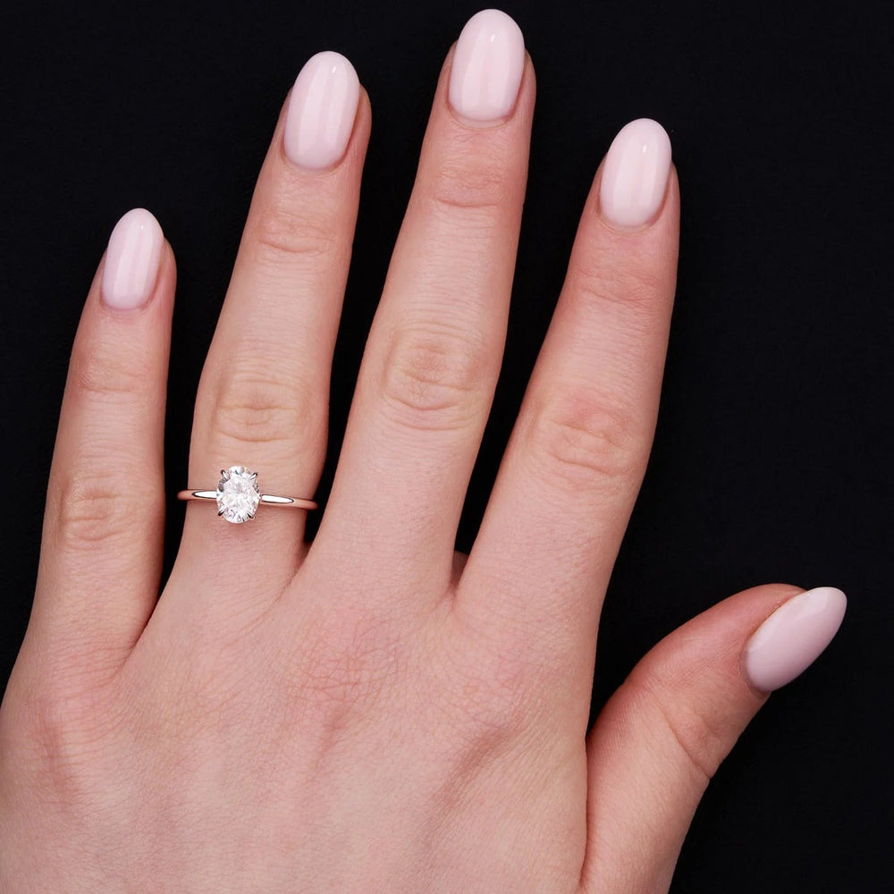 Solitaire Oval Cut Labgrown Engagement Ring