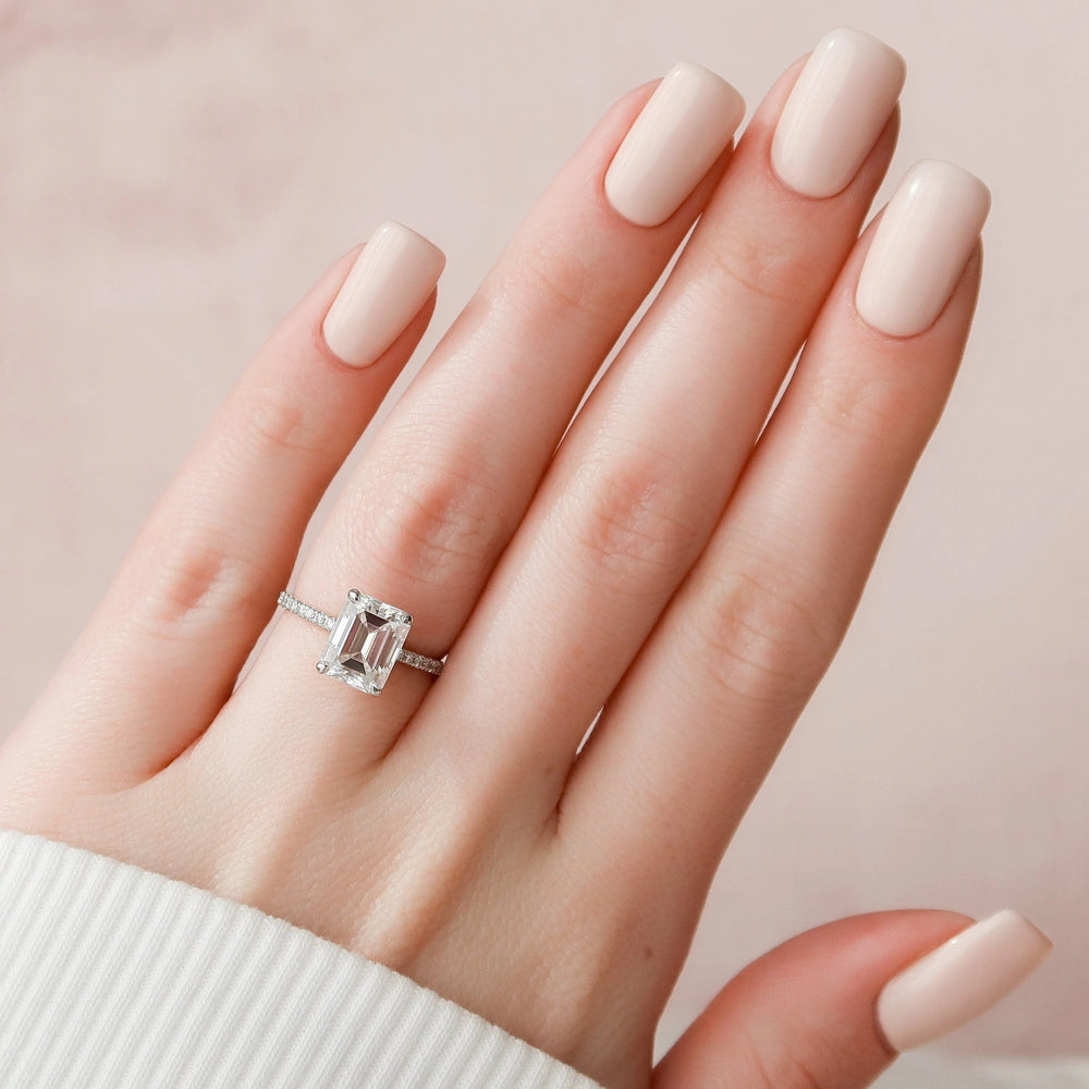 Emerald Cut Labgrown Engagement Ring