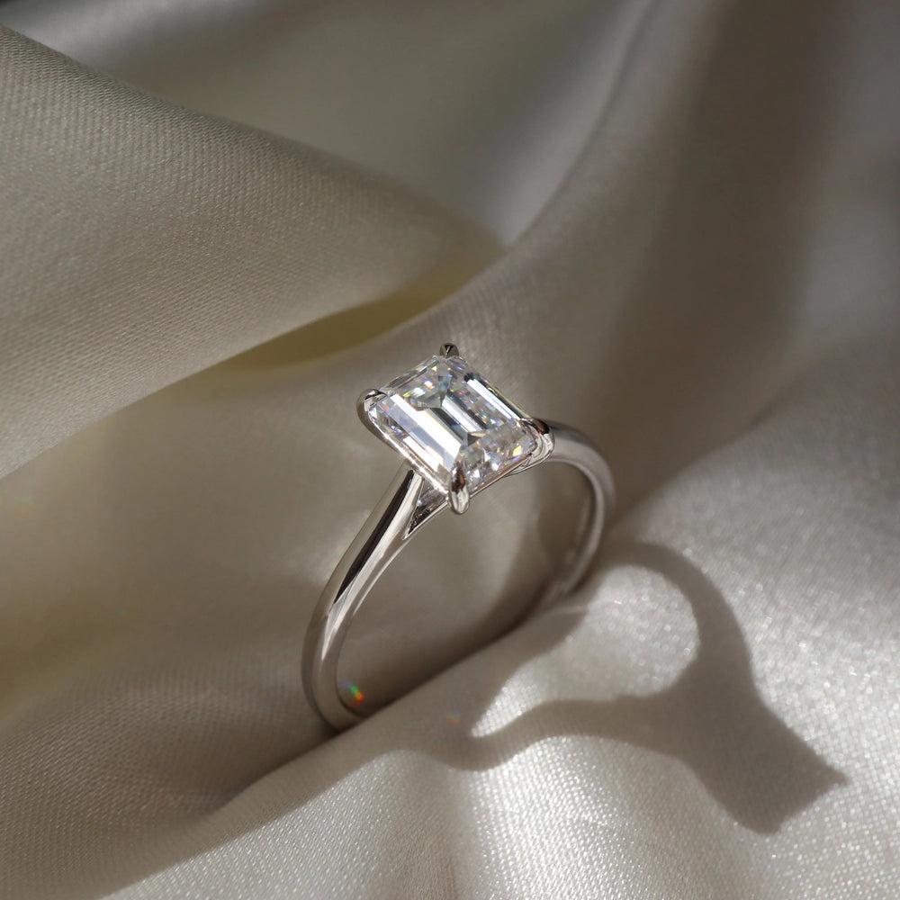 Emerald Cut Labgrown Engagement Ring