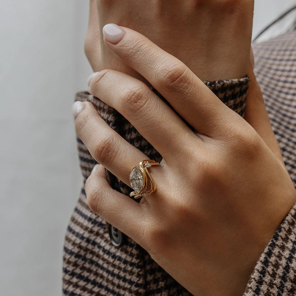 Marquise Cut Labgrown Engagement Ring