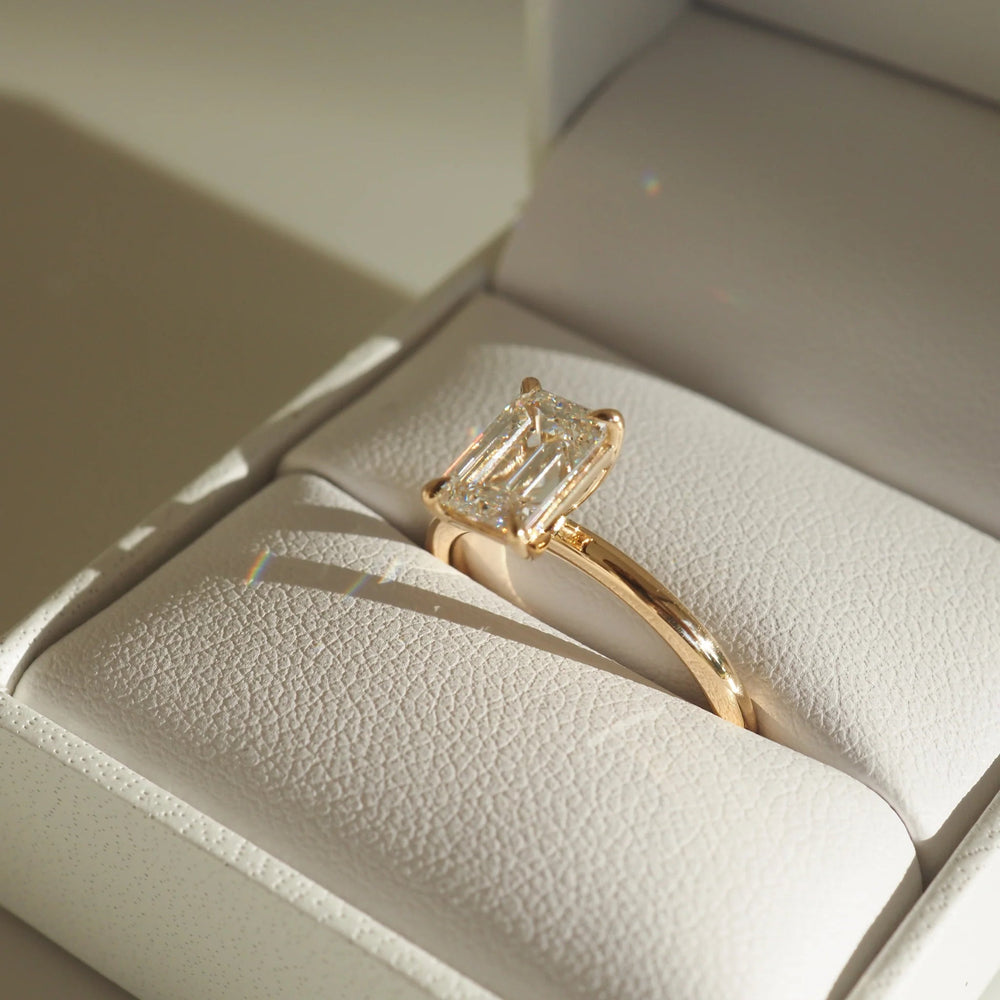 Emerald Cut Labgrown Engagement Ring