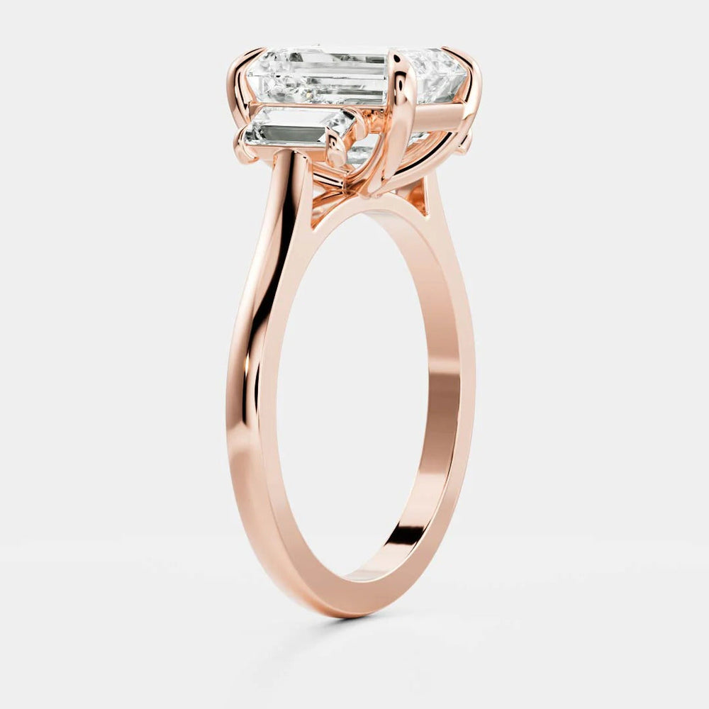 Emerald Cut Labgrown Engagement Ring