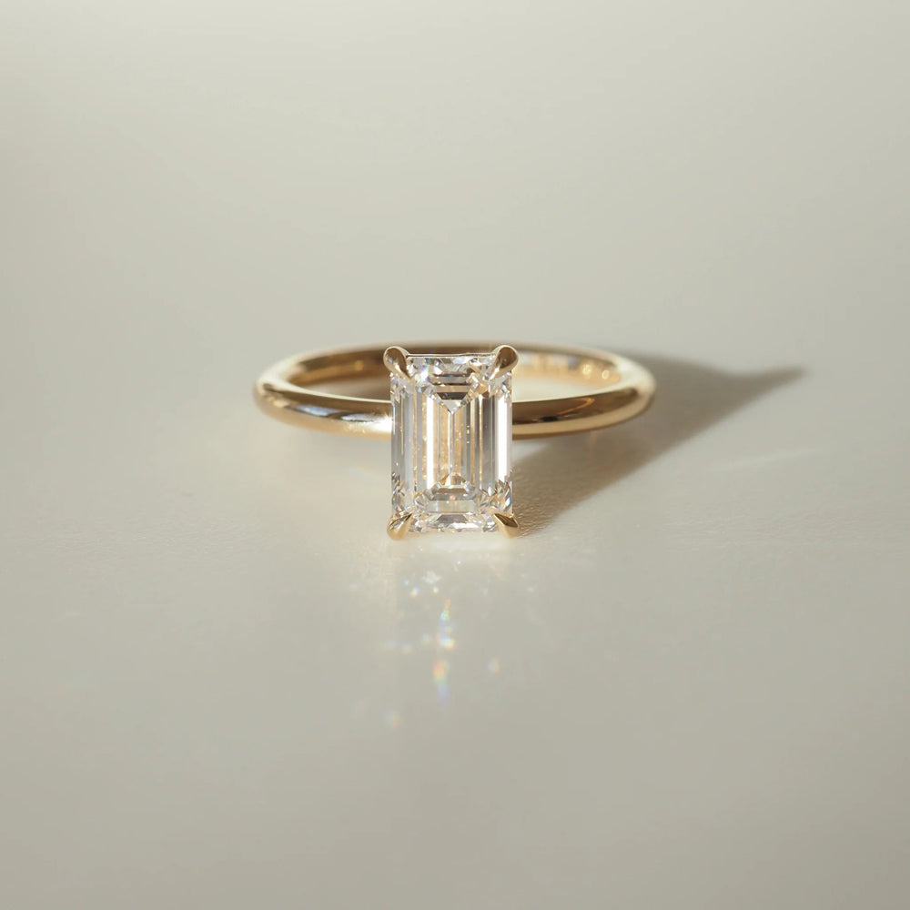 Emerald Cut Labgrown Engagement Ring
