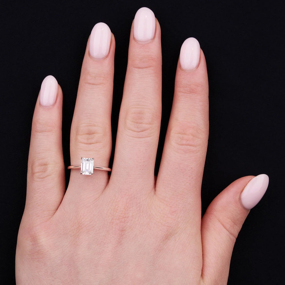 Emerald Cut Labgrown Engagement Ring