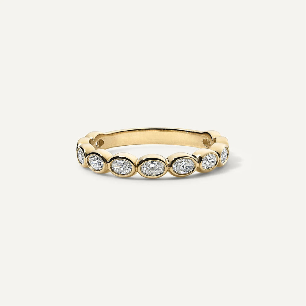 Oval Cut Wedding Band Women Labgrown Band