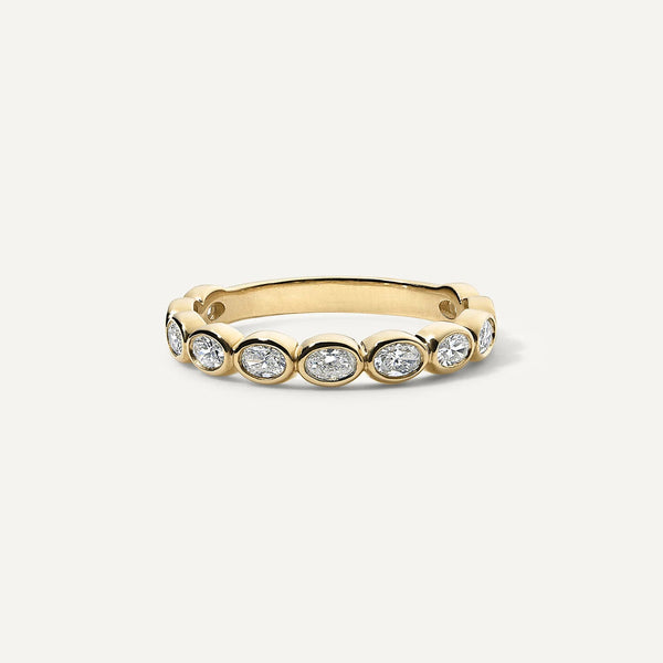 Oval Cut Wedding Band Women Labgrown Band