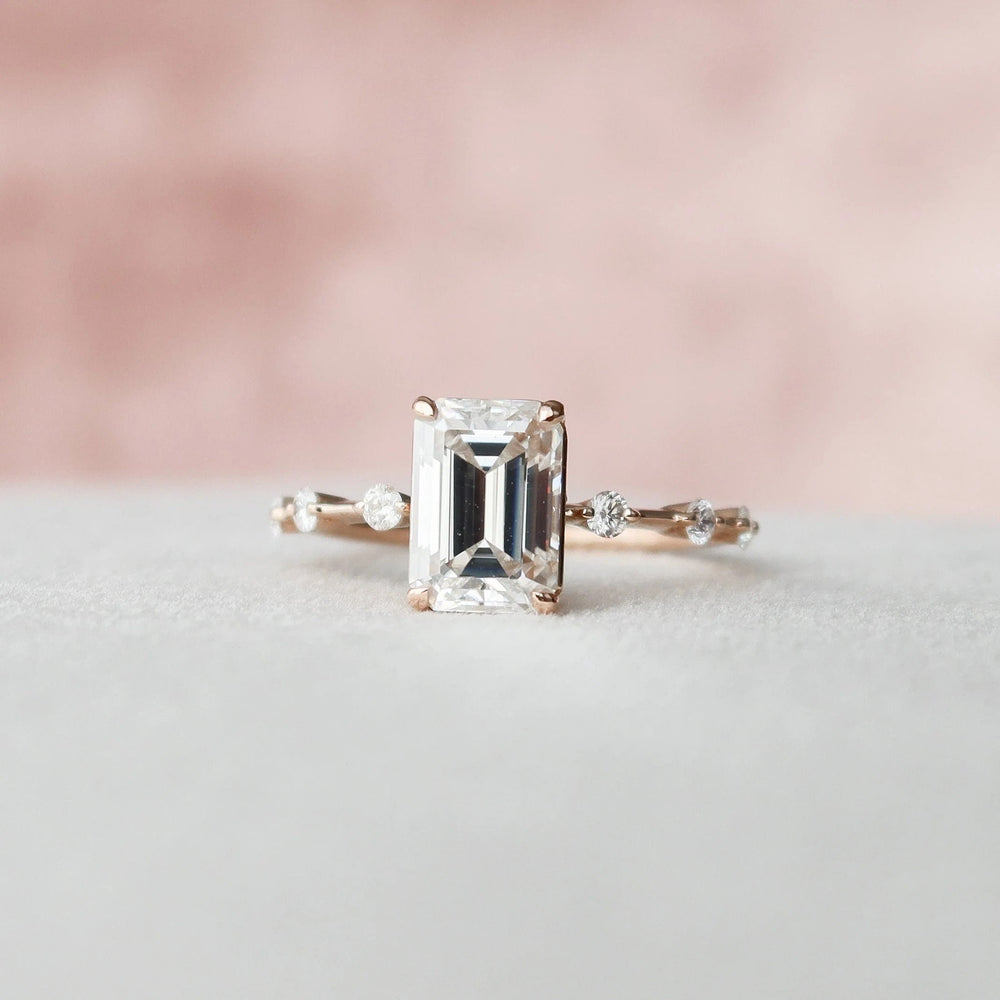 Emerald Cut Labgrown Engagement Ring