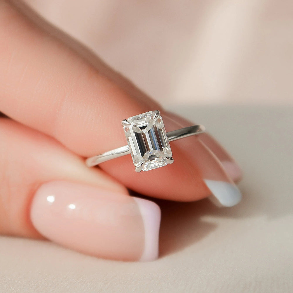 Emerald Cut Labgrown Engagement Ring